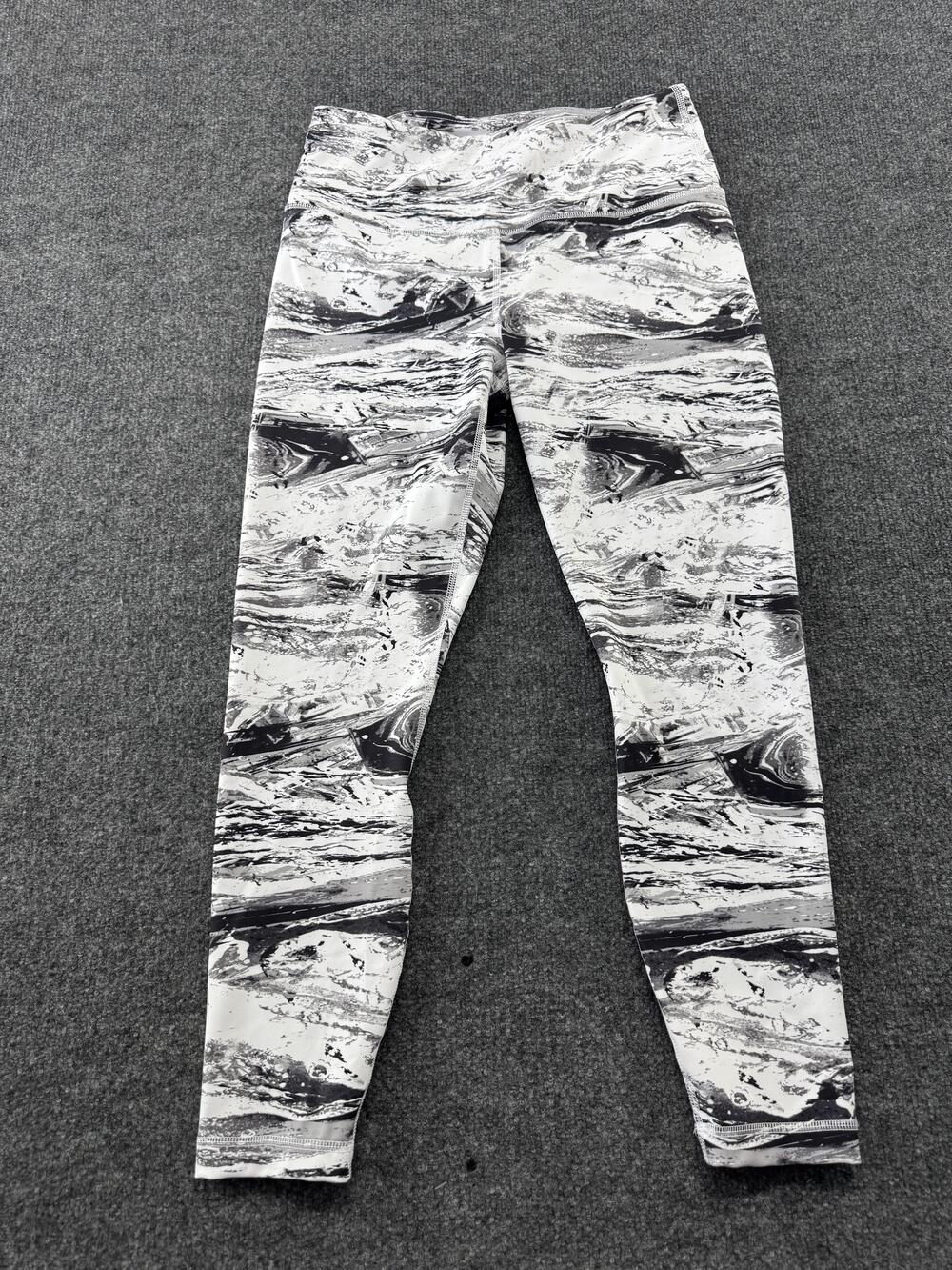 90 Degree By Reflex Leggings Womens Large Gray Tie Dye Ankle Yoga Gym Pants